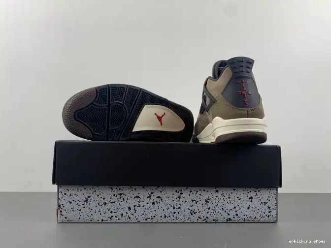 Rep Retro Jordan 4 Scott Air Travis AJ4-882335 x Brown TS 0417